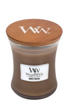 WoodWick Amber & Incense közepes illatgyertya